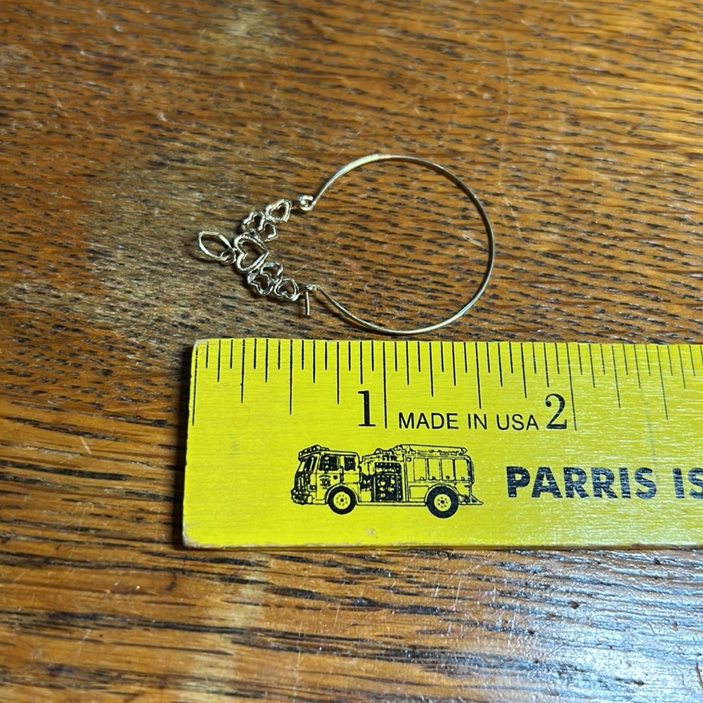 Vintage 14K Gold 1984 Hearts Charm Holder Pendant - Picture 15 of 16